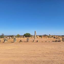 Xerez megolith, relocated here when they filled the nearby reservoir.