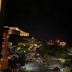 Blick aus dem Hotelzimmer in Richtung Hafen und Neuer Festung