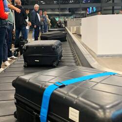 Das Gepäck kommt auch schon