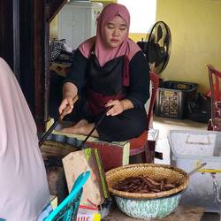 Hier wird die Ware direkt gebacken.