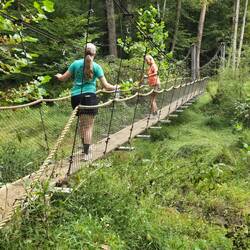 Deb and Cassie swinging!