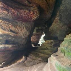 One end of Rock House Cave