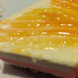 Mango raspberry bavarois