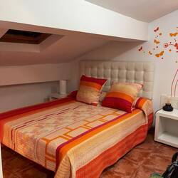 My cute little room in the attic of this boutique Hostal.