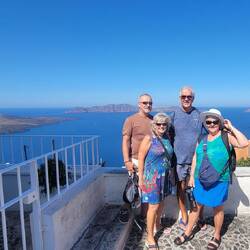 The start of our walk along the clifftop in Fira.
