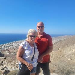 Our next stop is the village behind us. We had to go down and around the cliff to get there.