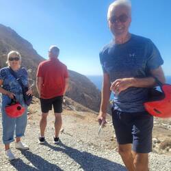 Very windy at the top and we stayed away from the edge.