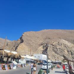 Small beach town on the other side of the cliff. Very pretty