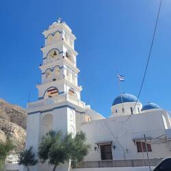 Many small towns have large churches. We heard over 400 churches on Santorini.