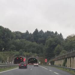 En een tunnel! De eerste van deze vakantie!