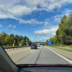 De eerste tijd in Duitsland nog zonnig.