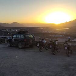 At noon we join Nick and his DR 650.