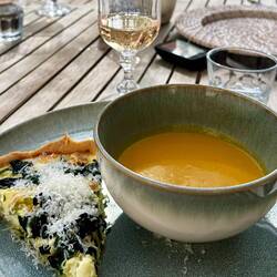 Kürbissuppe & Quiche