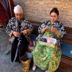 You can see women knitting all over the old town. Particularly socks.