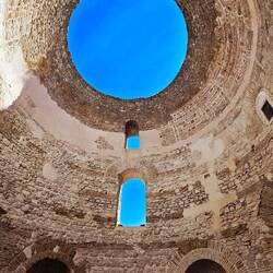 Inside the vestibule.