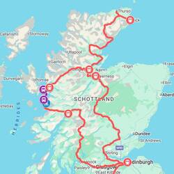 Über Inverness fahren wir nach Edinburgh