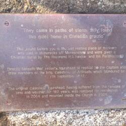 Headstone for Caledonia of Arbroath mariners 1843