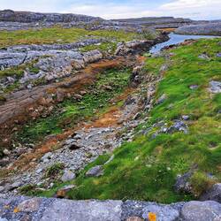 Die Landschaft an der äußersten Spitze der Insel