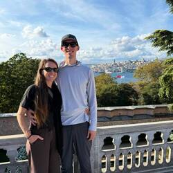On the balcony of the Topkapi Palace