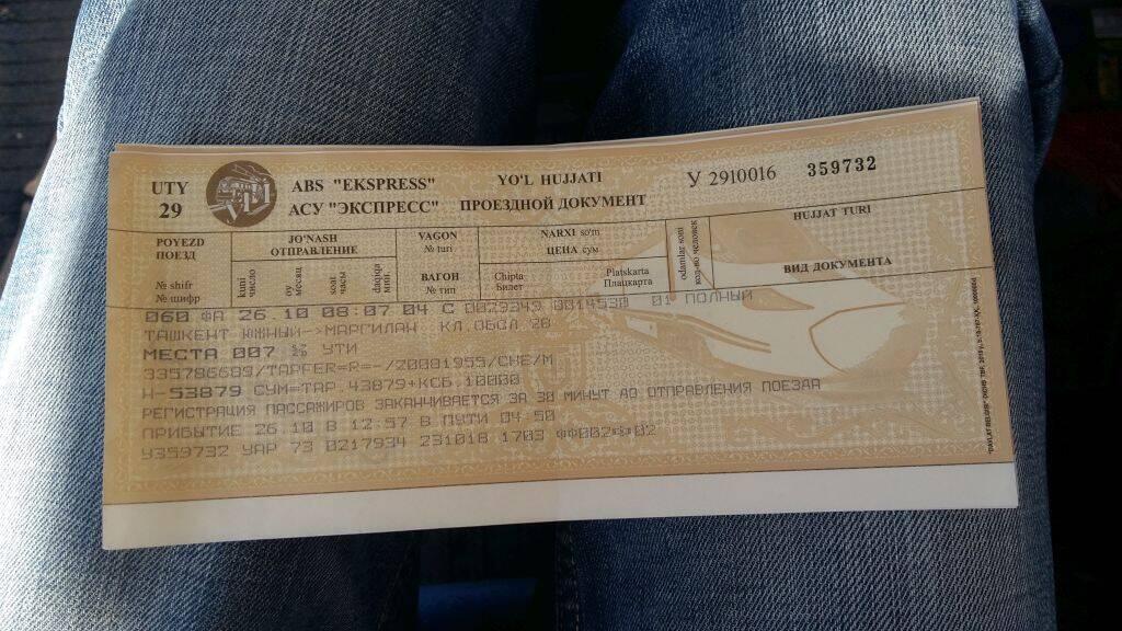 unser Bahnticket - und immer den Pass dabei haben