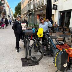 Morning coffee and croissants before starting out