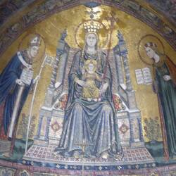13c mosaics in church of St Restituta