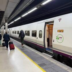 Train at Barcelona Sants Station