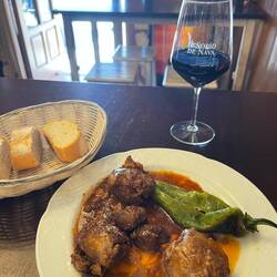 My lunch at the local tapas bar.