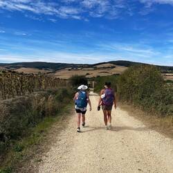 I walked most of the morning with Marge and Marie from Connecticut. They are a hoot!