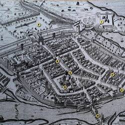 dieser Stadtplan zeigt wie Galway im Mittelalter ausgesehen hat