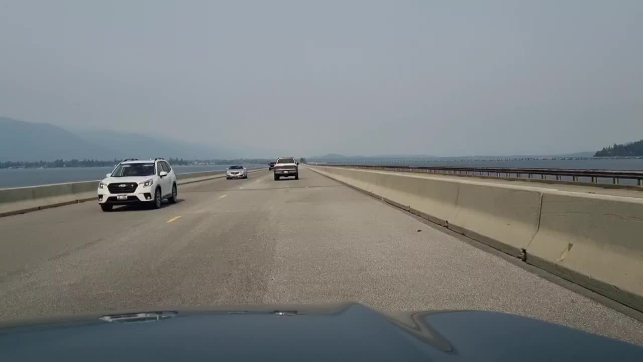 Anfahrt nach Sandpoint (über den Lake Pend Oreille)