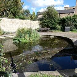 The duck pond was formerly used to reset metal 'tyres' by soaking wagon and cart wheels in the water