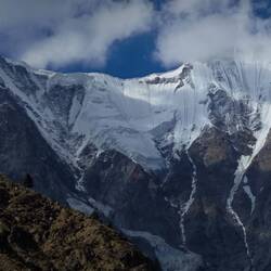 Blick vom Gletscher auf das Nanga Parbat Massiv