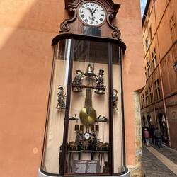 Clock in the old town dating from the mid 1800s