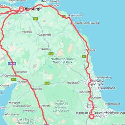 Nach dem Abendessen fahren wir weiter nach Darlington.