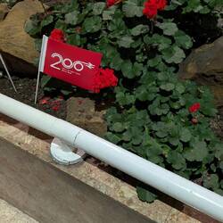 Schon im Bahnhof deutete einiges auf das Jubiläum hin