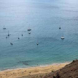 Unser Hafenplatz in Porto Santo