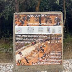 Monument at a mass grave site for victims of the spanish civil war.