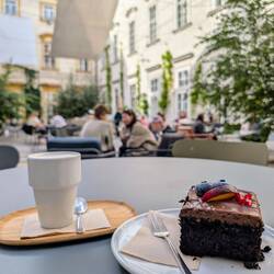 Smallest Chai I've ever had. Cake wasn't as good as it looked but okay