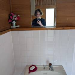 Adorable community touches like cushions and crochet at the public toilets and train stations