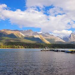Maligne Lake am Abend