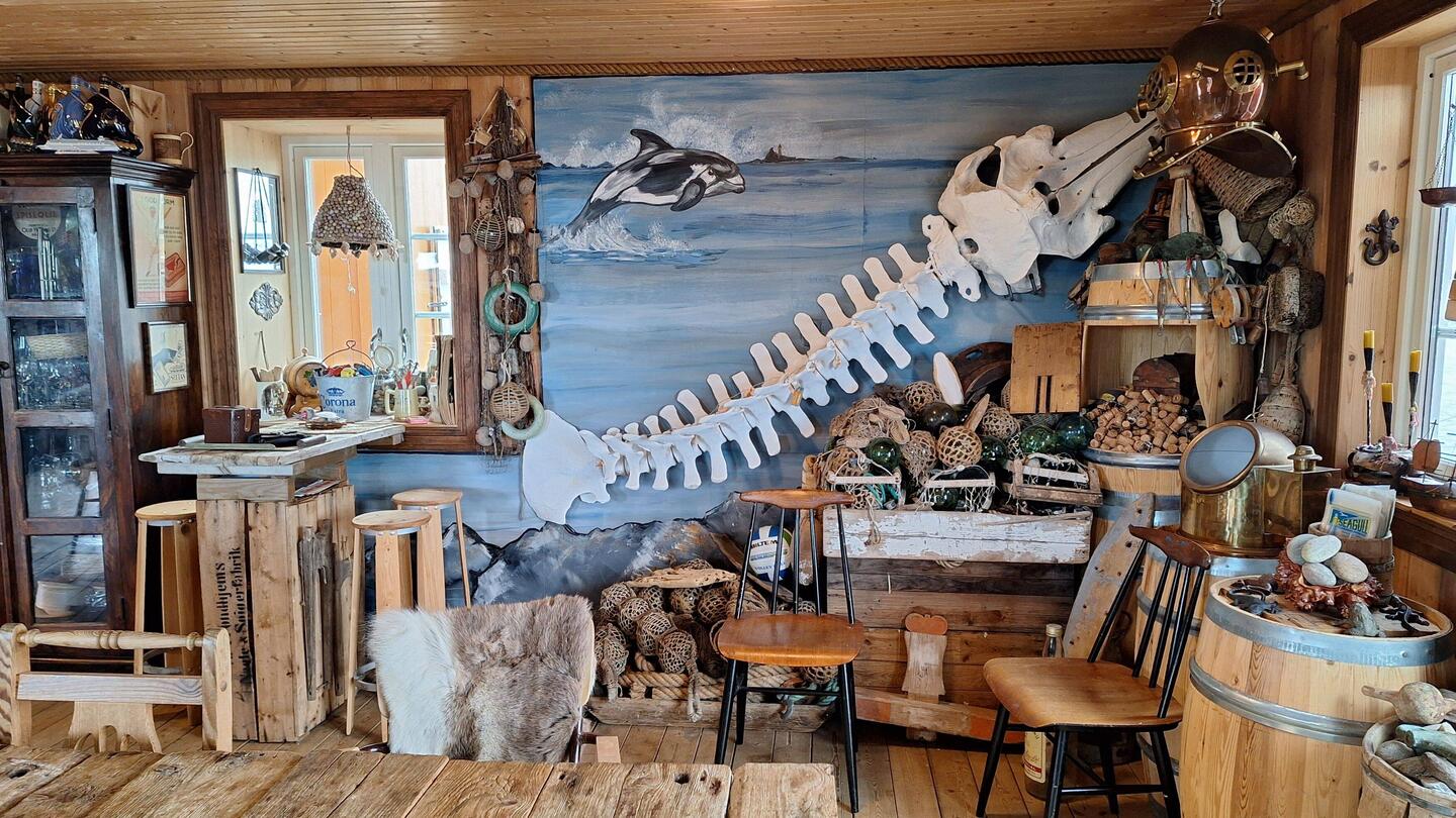 Skeleton of a whale