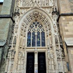 The entrance to the Cathedral