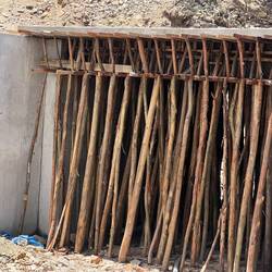 Scaffolding for new bridge construction.