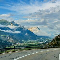 Off the train, the next step today is to drive to Täsch for another train ride — Switzerland.