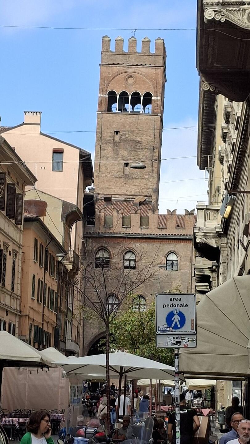 Garisenda Tower. It's definitely leaning. 48m high.
