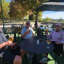 Drinks time after the walk