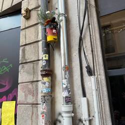 These things are on lots of poles, all done by the same artist