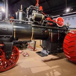 Ein Dampfmaschinen-Trecker