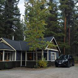 Cabin and rental car